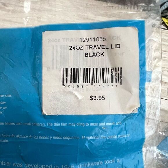 NWT Tervis 24oz Mug Travel Lid Black Replacement Lid For Insulated Tumblers - Picture 4 of 9